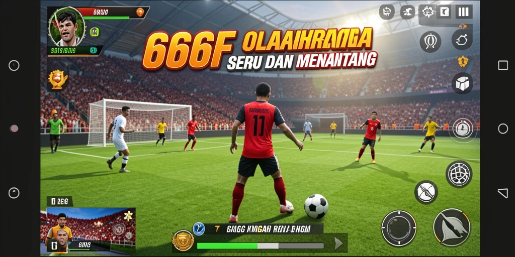 Tampilan seru gameplay olahraga di 666F