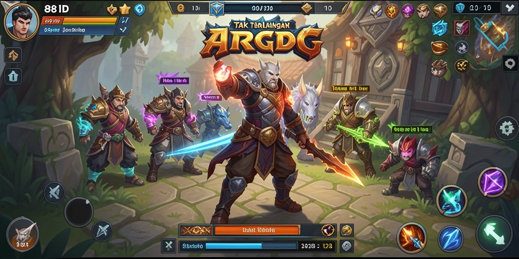Tampilan gameplay epik dalam dunia ARPG yang penuh petualangan.