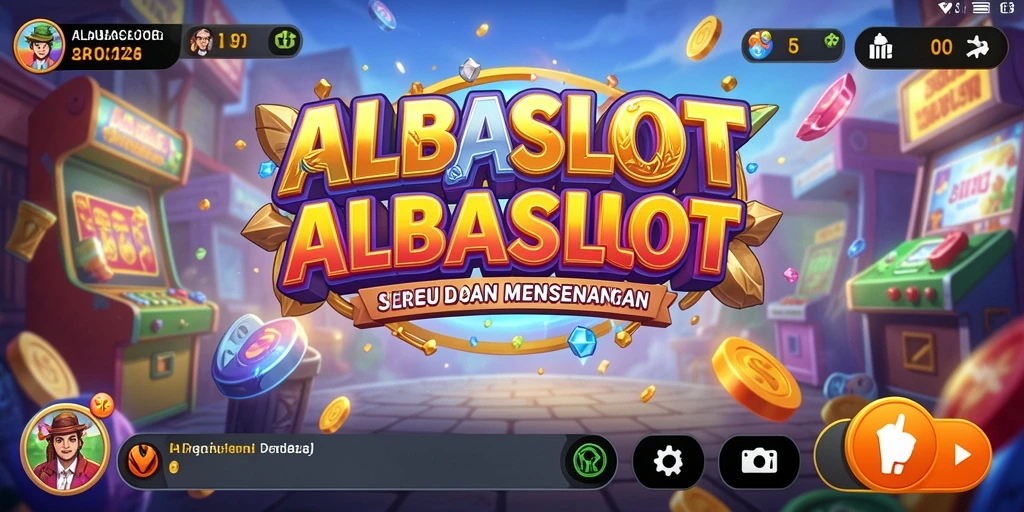 Tangkapan layar utama menampilkan suasana gameplay seru ALBASLOT.