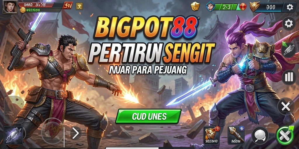 Tampilan gameplay pertarungan seru di BIGPOT88.