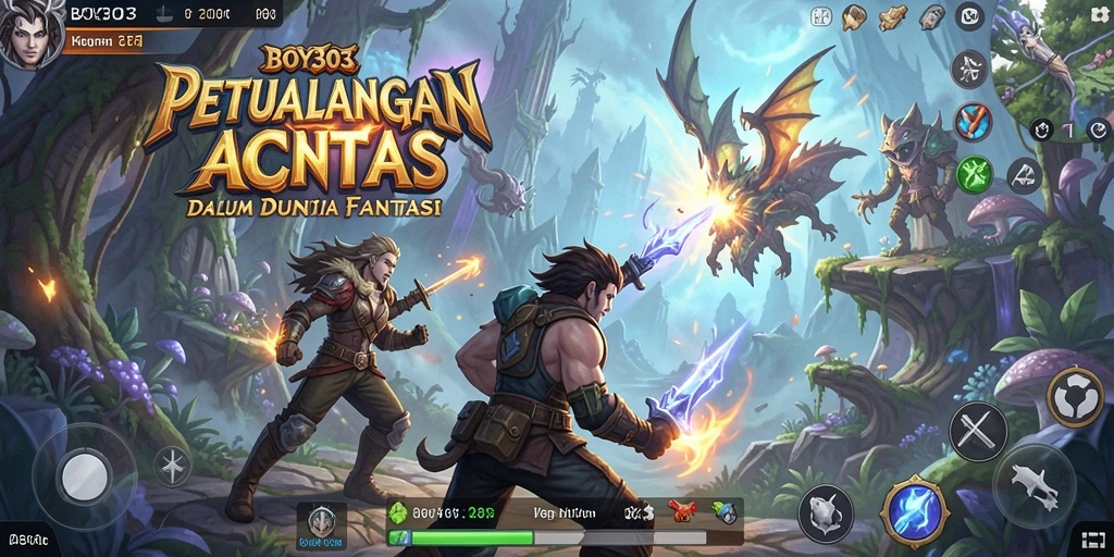 Tangkapan layar menampilkan aksi epic dalam gameplay ARPG BOY303.