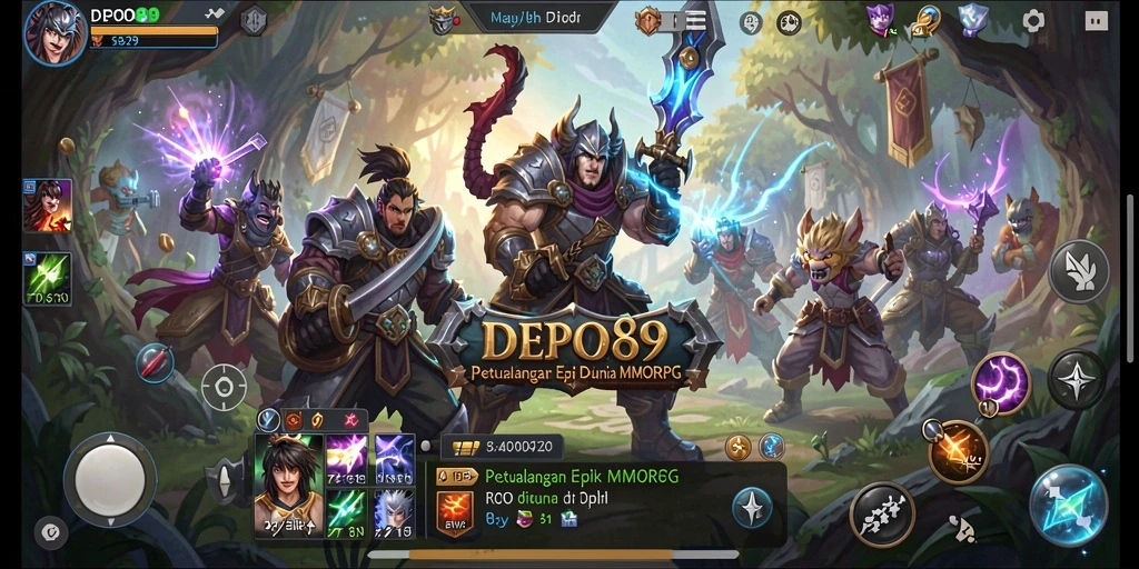 Tampilan gameplay DEPO89 yang menarik dengan pertarungan seru.