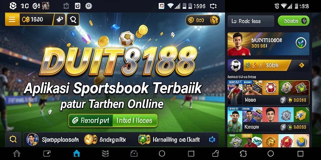 Tampilan menarik dari gameplay taruhan olahraga di DUIT188.
