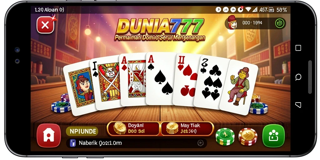 Tampilan gameplay DUNIA777 yang interaktif dan seru.