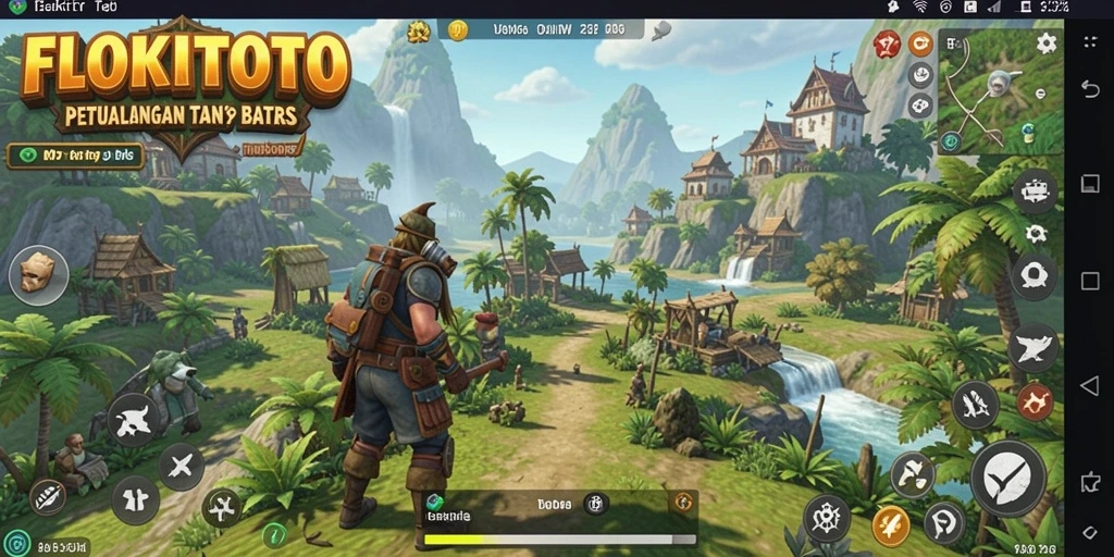 Gameplay menarik dari FLOKITOTO dalam dunia terbuka.