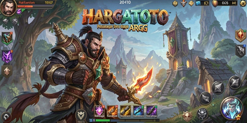Tampilan gameplay HARGATOTO yang intens dan mengasyikkan.