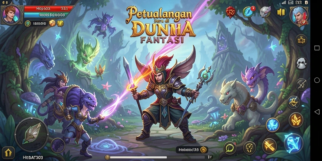 Tangkapan layar utama HEBAT303 menampilkan aksi petualangan yang memukau.