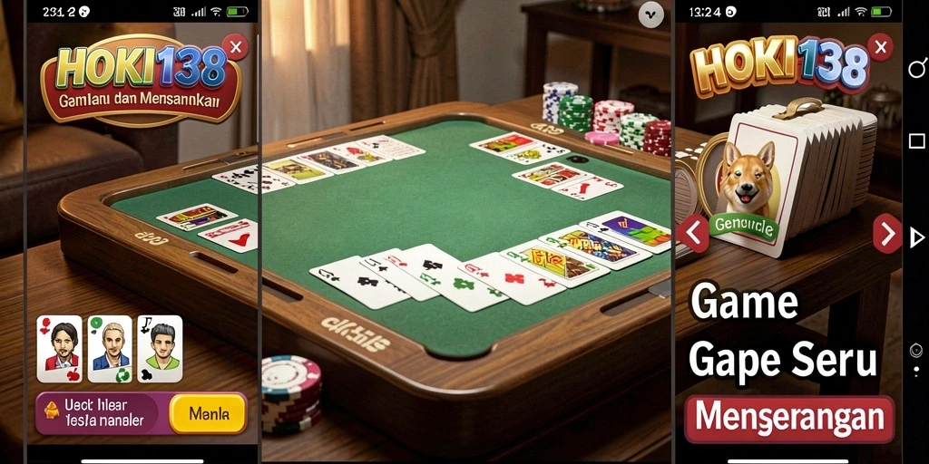Tampilan gameplay seru HOKI138 dalam permainan Gaple.