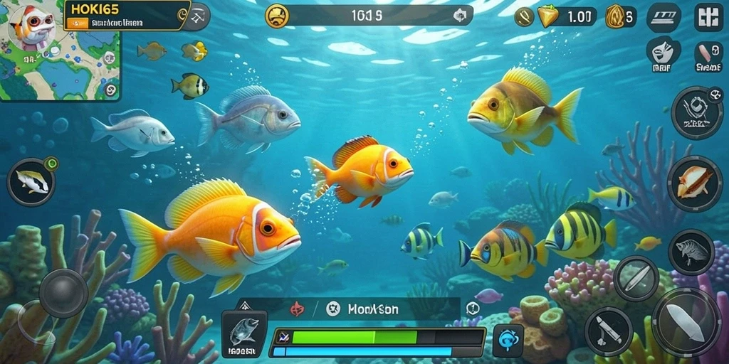 Tampilan gameplay seru dalam HOKI65 Tembak Ikan.