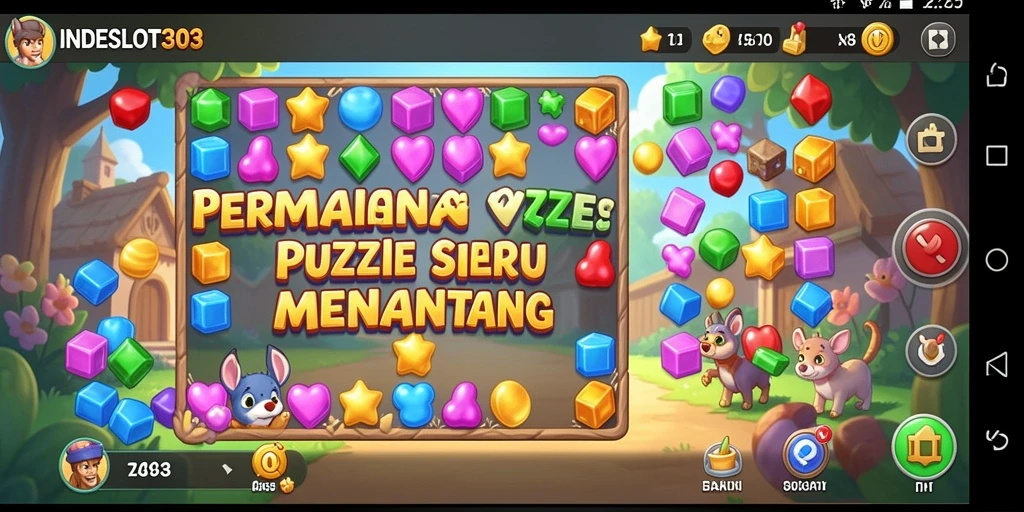 Screenshot gameplay INDESLOT303 menunjukkan tantangan puzzle yang menarik.