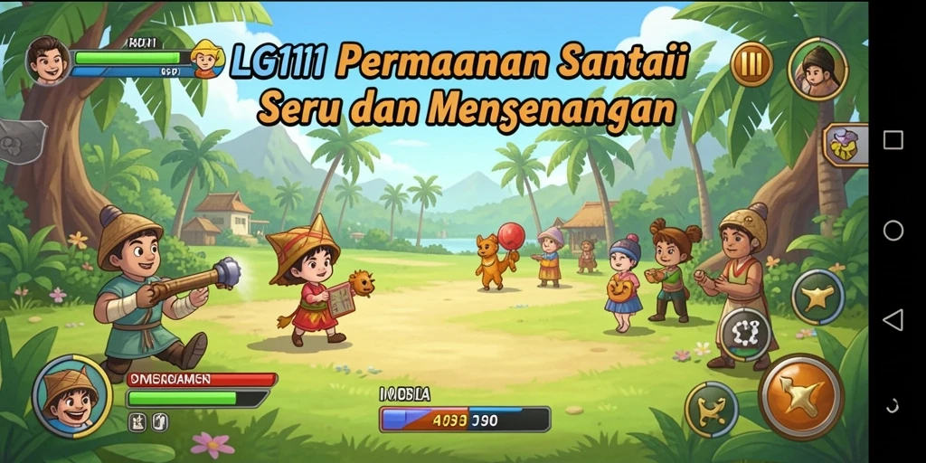 Tangkapan layar gameplay LG111 menampilkan aksi seru dan penuh warna.