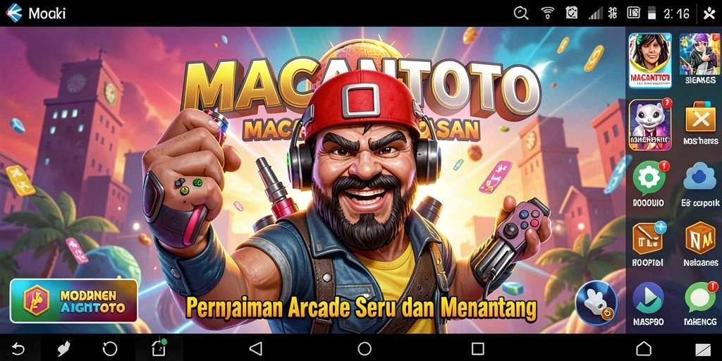 Tampilan gameplay menarik dari MACANTOTO dengan grafis yang cerah.