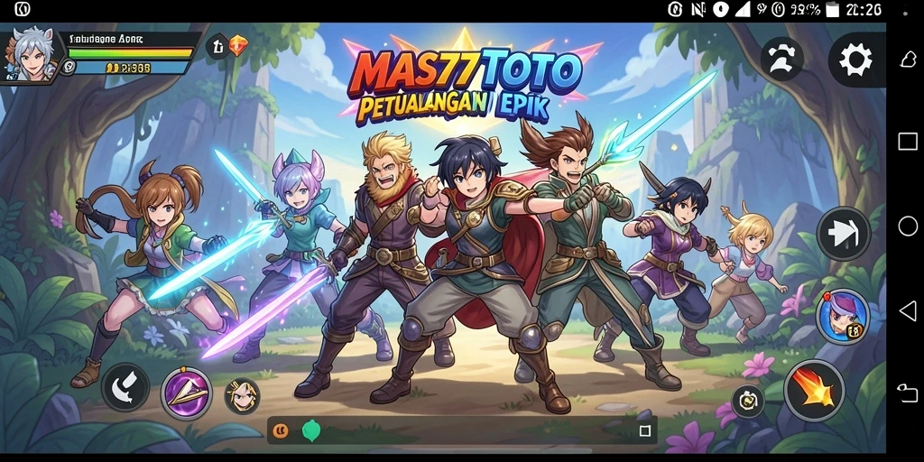 Tampilan gameplay epik dalam <strong>MAS77TOTO</strong> dengan karakter Anime yang menawan.