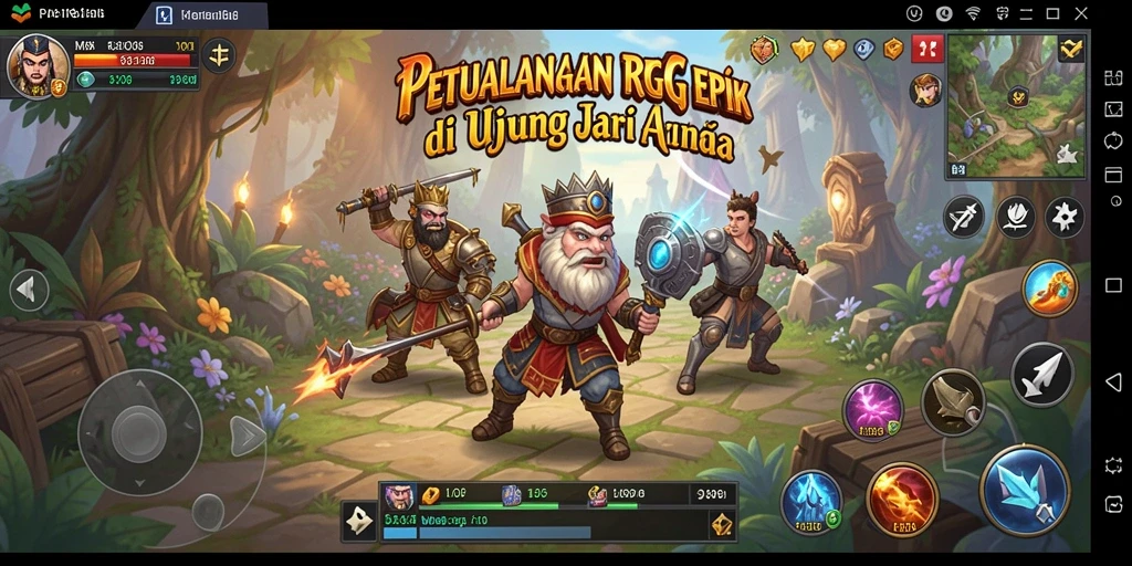Tampilan menarik dari gameplay MPO08 yang penuh aksi RPG.
