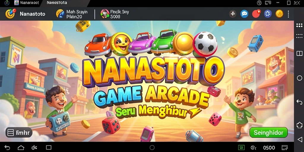 Tangkapan layar gameplay NANASTOTO yang menampilkan aksi seru di level yang berwarna.