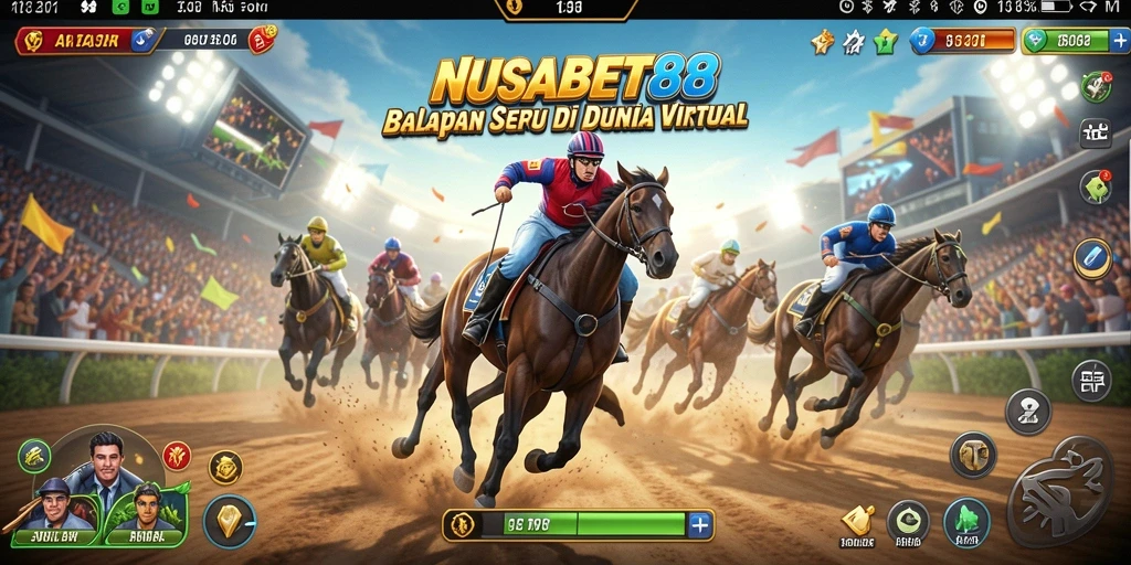 Tampilan gameplay NUSABET88 yang menawarkan pengalaman balapan seru.