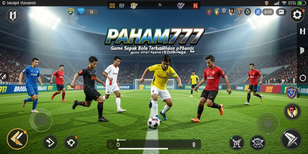 Gameplay seru dalam PAHAM777 dengan aksi sepak bola nyata.