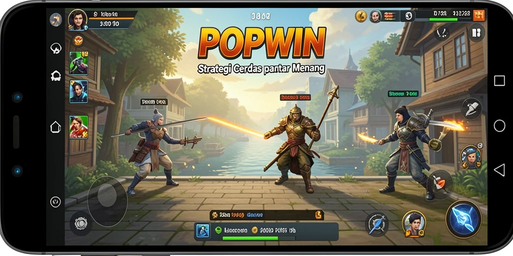 Tampilan strategis seru dalam gameplay POPWIN.