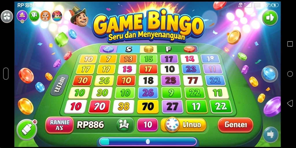 Tampilan gameplay menarik dari RP886 dengan keseruan Bingo.