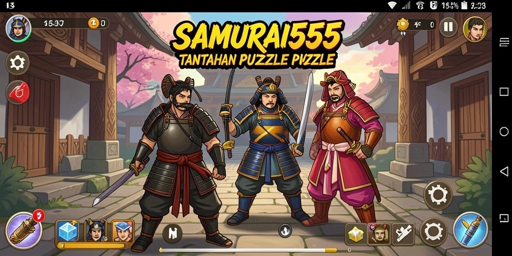 Gameplay menarik SAMURAI555 dengan berbagai tantangan puzzle.