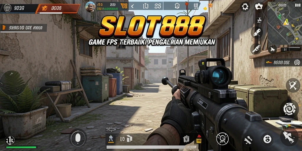 Screenshot dari gameplay SLOT88 yang menunjukkan aksi tembak-menembak yang intens.
