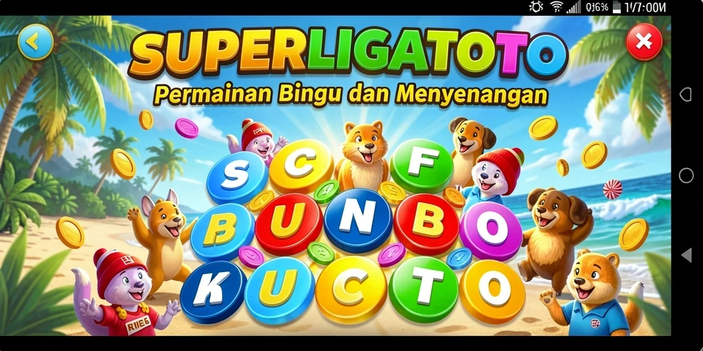 Tampilan gameplay menarik dari SUPERLIGATOTO saat bermain Bingo.