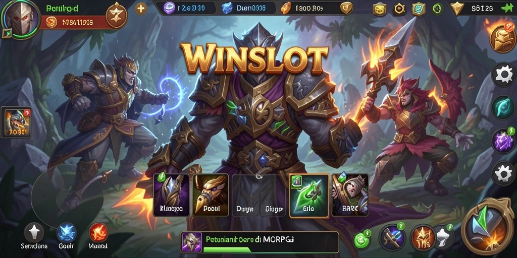 Tampilan gameplay <strong>WINSLOT</strong> yang menakjubkan dalam dunia MMORPG.
